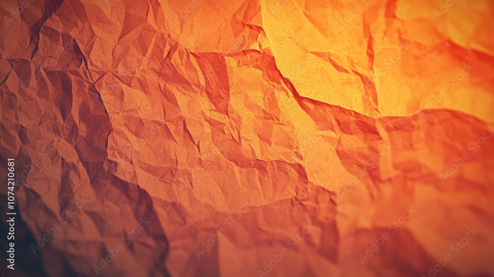 Poster crumpled brown paper texture abstract background design element