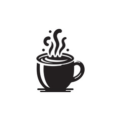 Coffee Cup silhouette vector design art illustration.