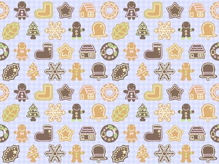 クッキーのシームレスパターン〈ベタ〉　C-5'