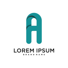 Unique modern letter A logo design. Premium Vector