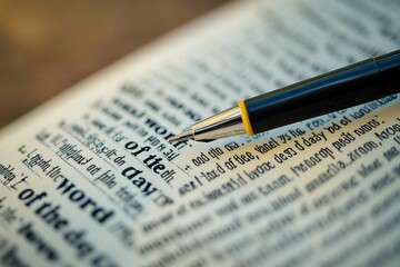 Obraz premium Exploring Language National Dictionary Day Close-Up, Perfect for World Book Day and International Literacy Day