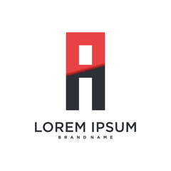 Unique modern letter A logo design. Premium Vector