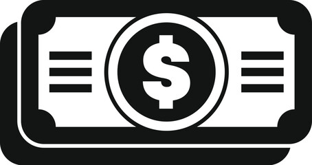 Obraz premium Classic monochrome depiction of stacked banknotes, emphasizing financial wealth and transactions