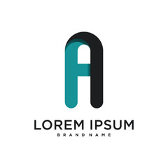Unique modern letter A logo design. Premium Vector