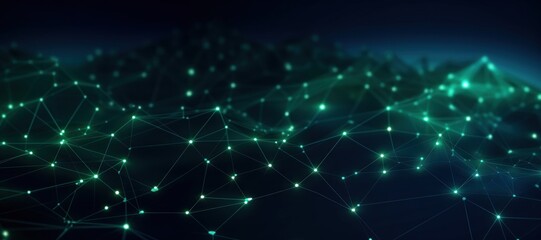 Fototapeta premium Network technology background connections abstract glowing.