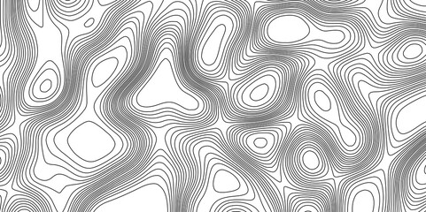 Luxury topographic wavy pattern and geographic grid map design mountain relief abstract lines background, contour maps vector illustration geometric black wave curve lines texture white background.