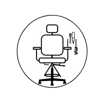 recommend clip art: Stylist Chair Vector Logo