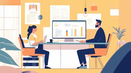 A young professional reviewing their first investment portfolio with a financial planner.