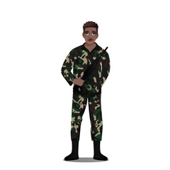 Army character vector illustration clipart