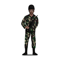Army character vector illustration clipart