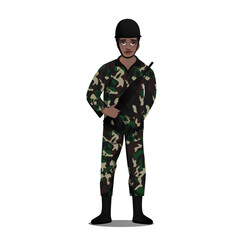Army character vector illustration clipart