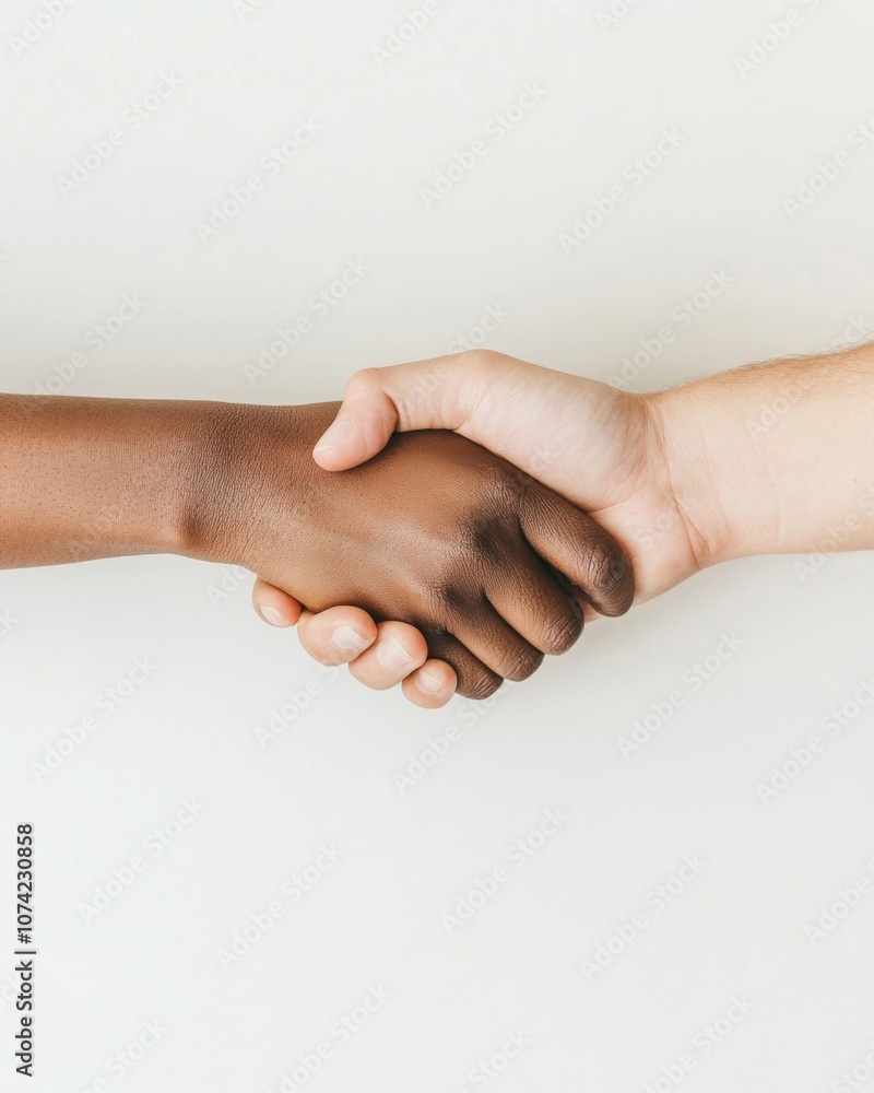 Aufkleber diverse hands connecting in unity