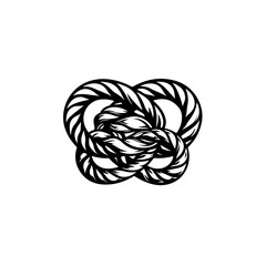 Two intertwined ropes Vector Logo