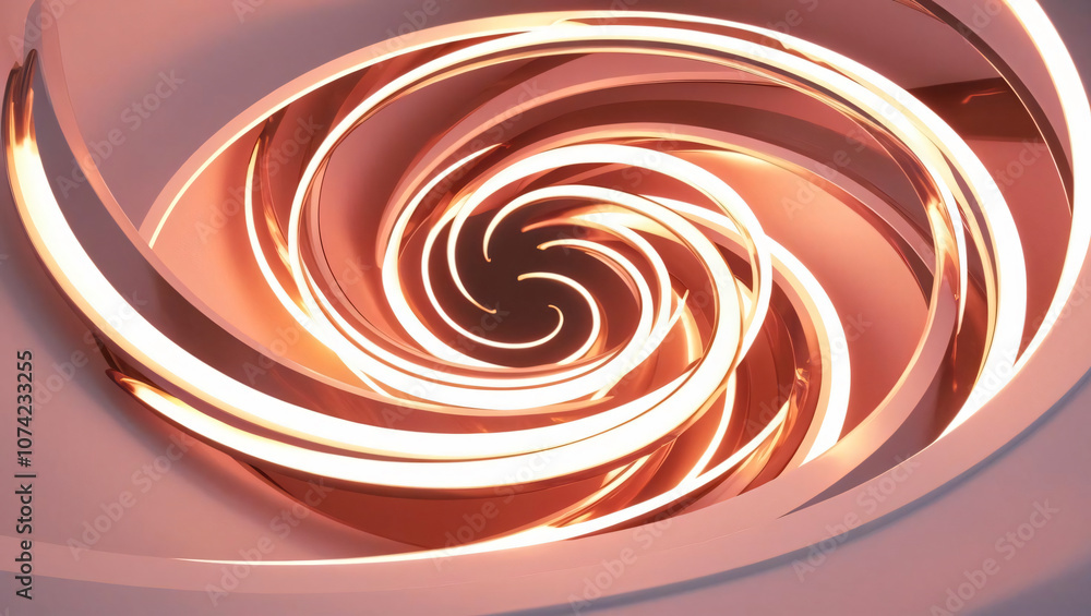 Aufkleber glowing spiral design with swirling lights creates dynamic and energetic visual experience, captivat