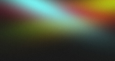 Vibrant color grainy gradient backdrop design. Abstract blue green red orange black color noisy gradient, glowing color flow, bright, shine, website header design, poster or banner