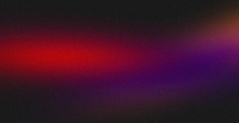 Vibrant color grainy gradient backdrop design. Abstract red purple black color noisy gradient, glowing color flow, bright, shine, website header design, poster or banner