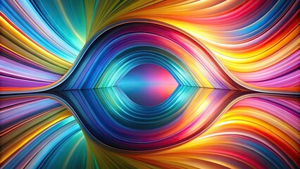 Naklejka premium colorful abstract desktop ornate background with curved mirror effect