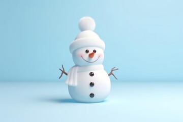 Fototapeta premium Snow snowman winter white.