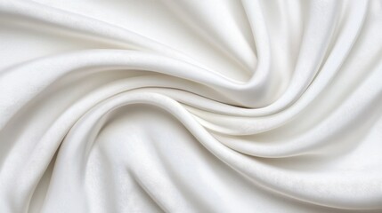 Obraz premium Elegant White Fabric Drape Smooth Silk Texture Soft Flowing Material Design Background