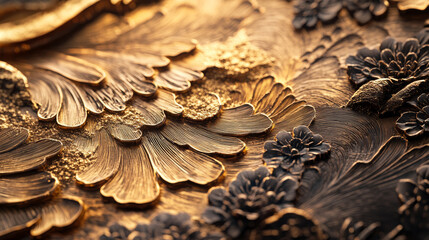 Naklejka premium Add fine details like etched lines, tiny dots, or slight embossing on the raised sections, giving the effect of meticulous craftsmanship and subtle intricacy. 