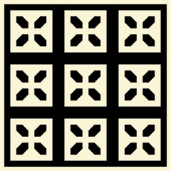 Abstract Seamless Geometric Pattern made of shapes and lines