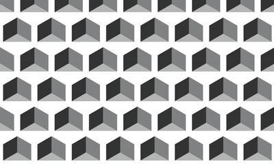 abstract geometric grey 3d seamless cube pattern.