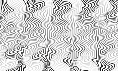 abstract black white gradient line twirl pattern.