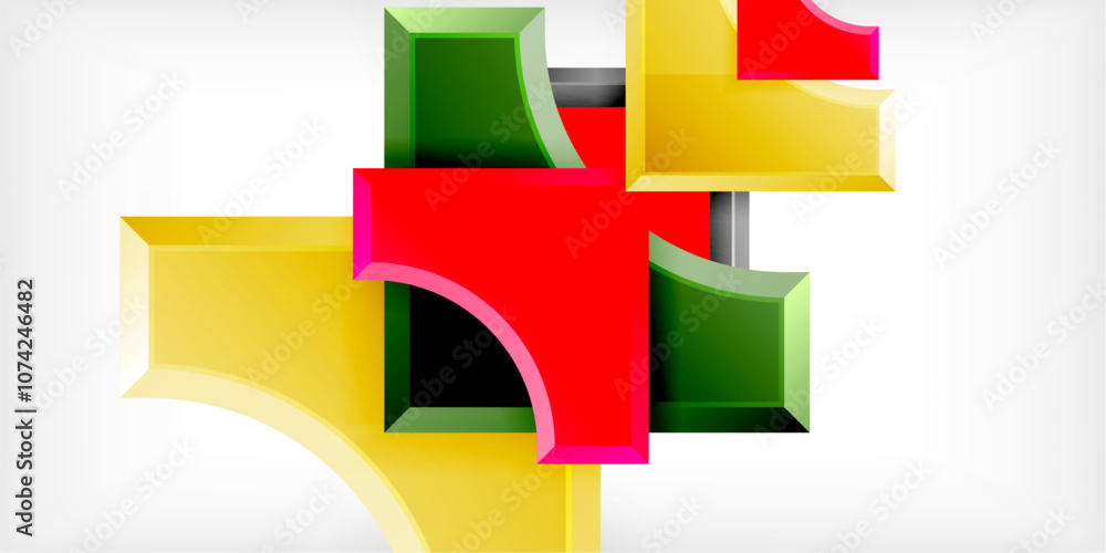 Aufkleber Geometric design abstract background - circles and triangles
