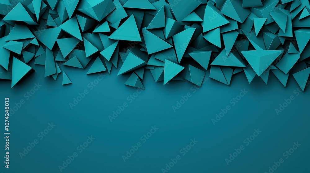 Poster abstract teal geometric triangles background modern design for presentation website an