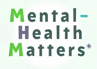  "Mental Health Matters" text in green and gray font