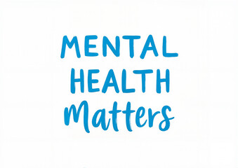 "Mental Health Matters" text in blue letters