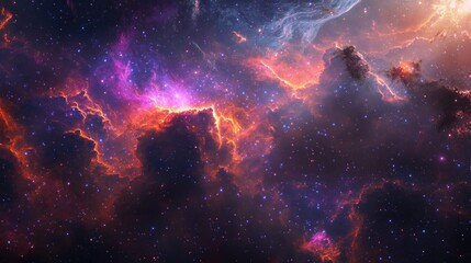 Stunning cosmic wallpaper showcasing vibrant stars constellations nebulae and galaxies in deep space