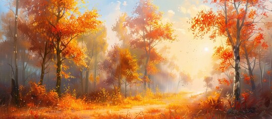 Cold And Sunny Autumn Morning