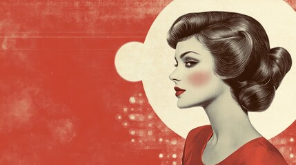 Customizable red retro invitation design featuring an appealing background Simple to edit and adjust colors as needed