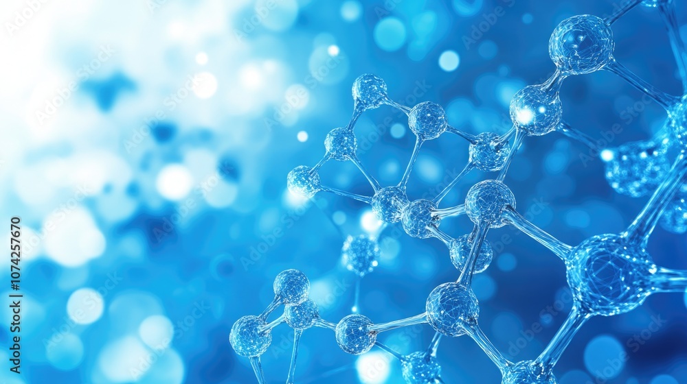 Poster molecular structure backdrop featuring dna representing the intersection of medicine science and dig