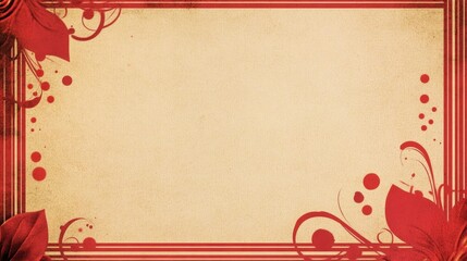 Customizable red retro invitation design featuring an appealing background Simple to edit and adjust colors as needed