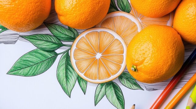 Orange Coloring Book for Kids