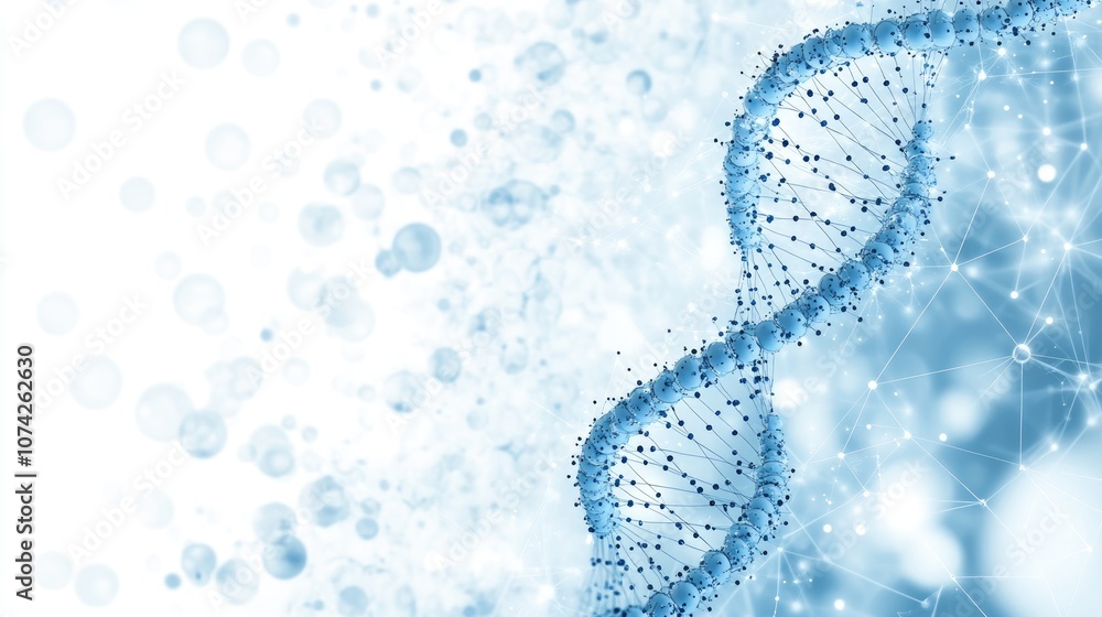 Poster molecular structure backdrop featuring dna representing the intersection of medicine science and dig