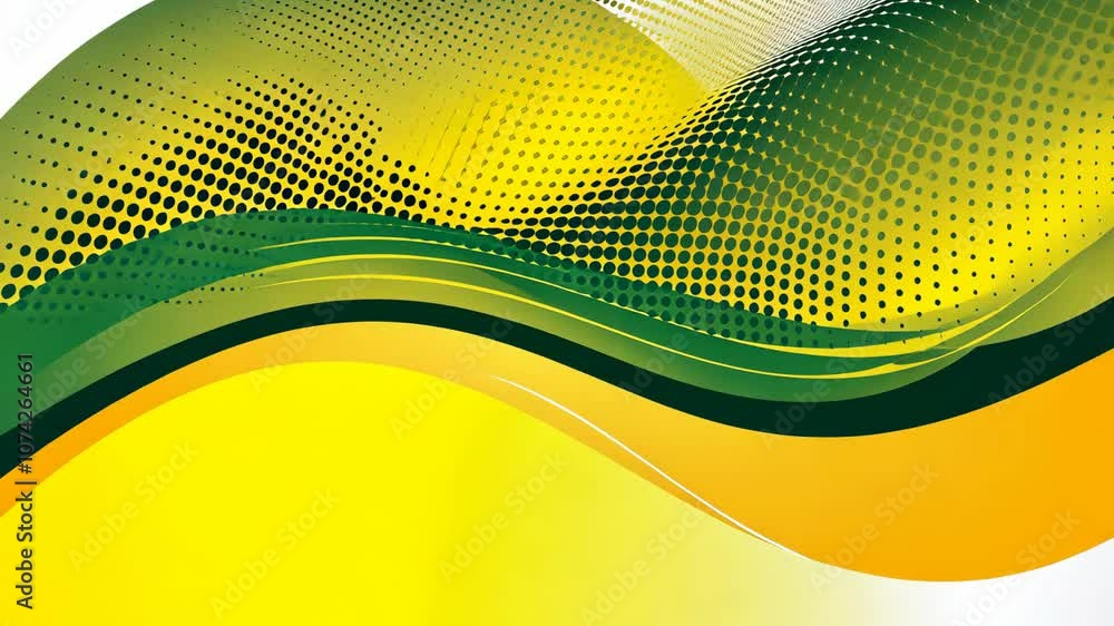 Aufkleber a green and yellow abstract background with a dotted pattern