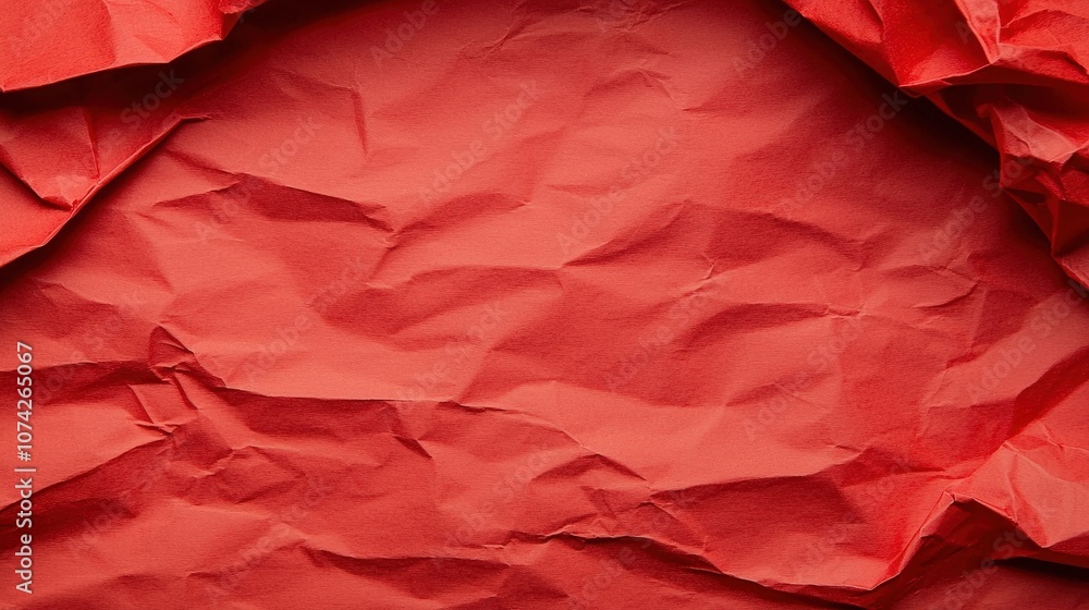 Poster crumpled red paper texture background abstract design element