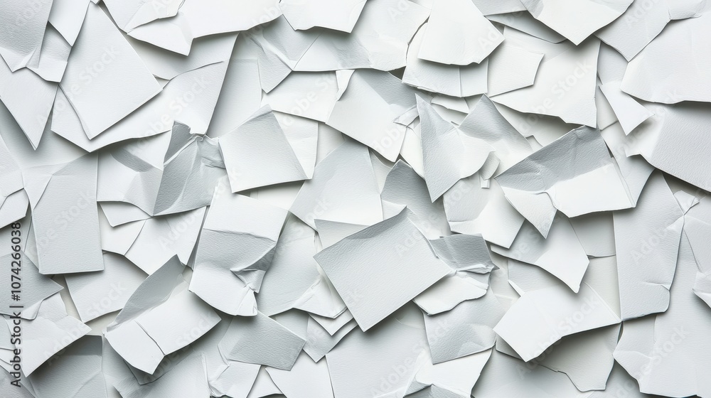 Poster abstract white crumpled paper texture background design element