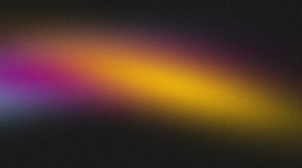 Abstract dark orange purple blue black color grainy gradient backdrop design. Soft colorful noisy gradient, Vibrant color wave shaped, glowing colors, bright, shine, banner or poster