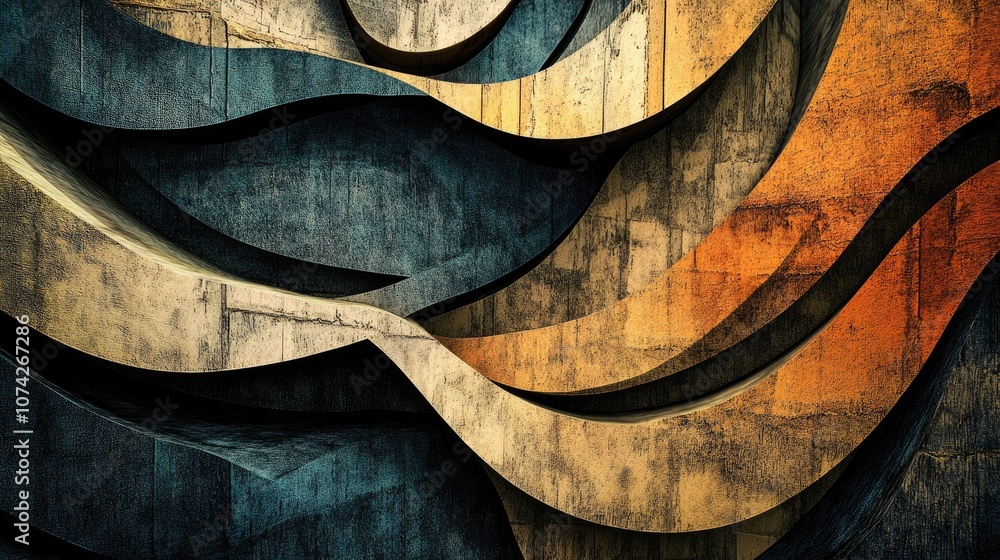 Poster abstract background featuring a sliced design pattern