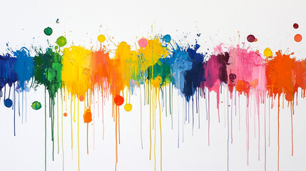 Fototapeta premium colorful paint splashes