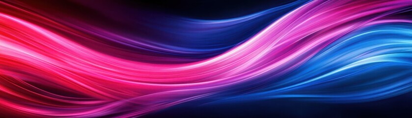 Fototapeta premium Experience the dynamic flow of colorful light waves in stunning abstract art