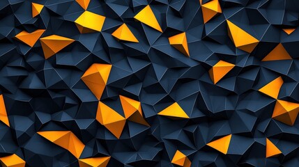 Abstract Geometric Background with Yellow and Blue Triangles