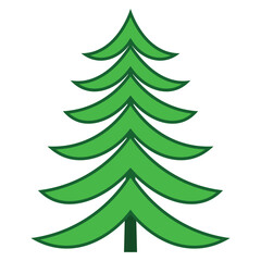 Christmas Tree Vector for Holiday Decoration and Festive Design Projects