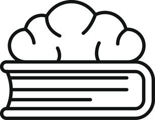 Open book with brain symbolizing knowledge, learning, and the power of education