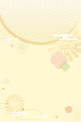Chinese Japanese New Year vector abstract illustration background 