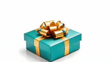 Gift box isolated on white background for Christmas, new year, birthday, party themes.